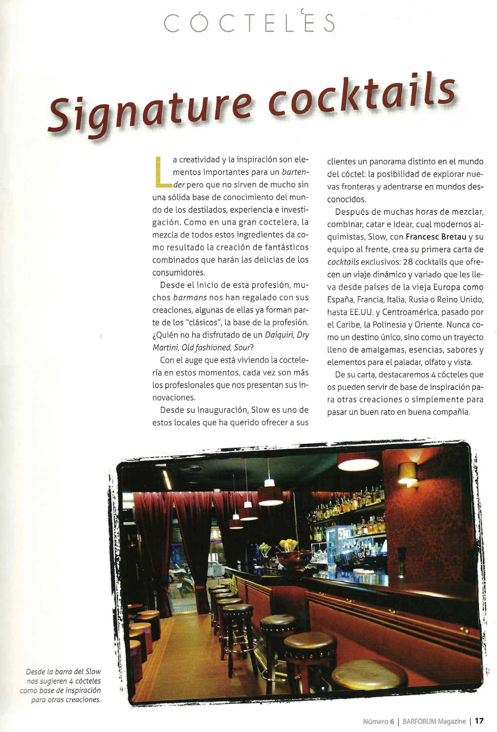 Barforum Magazine alaba nuestra labor!